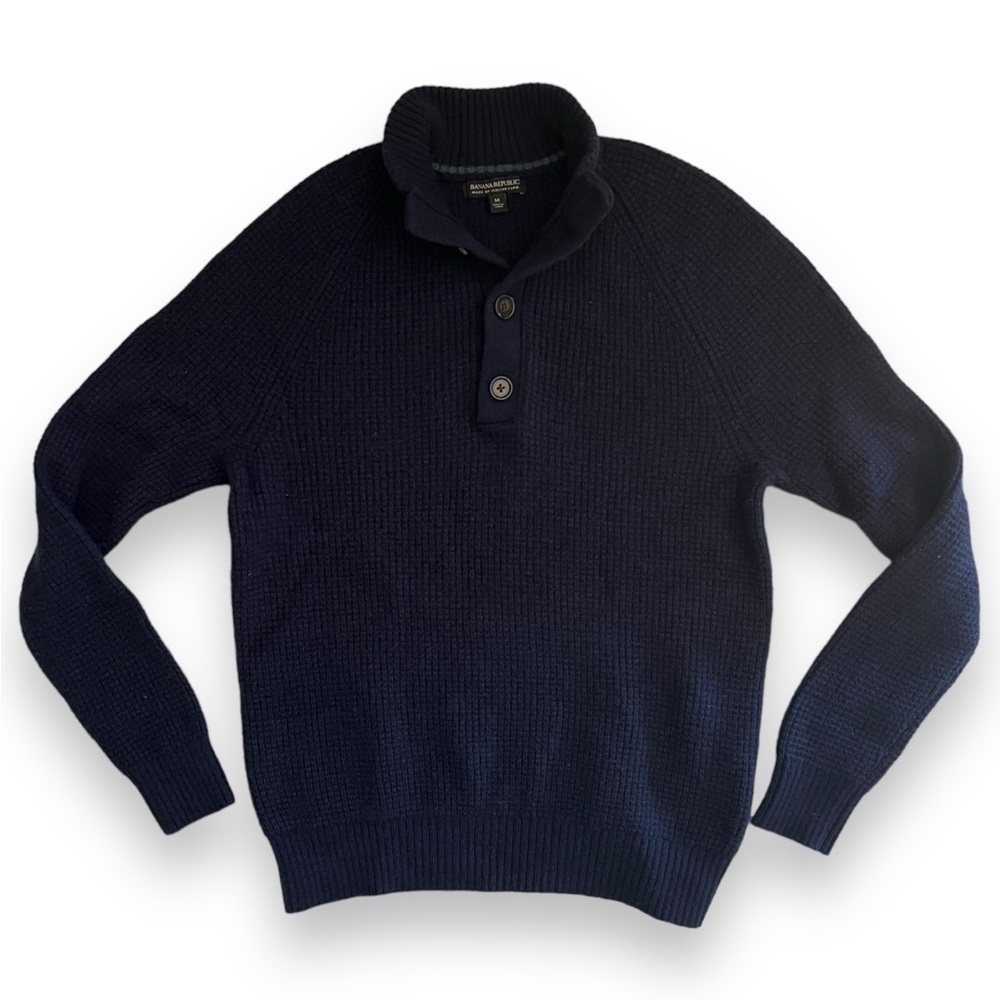 Banana Republic men’s merino wool sweater navy medium